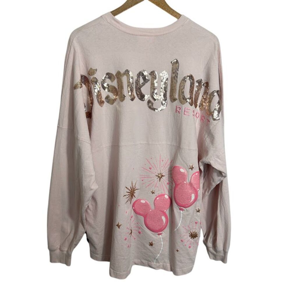 Disney Parks 2024 Spirit Jersey XL Pink Sequin Mickey Balloon Walt Disney World